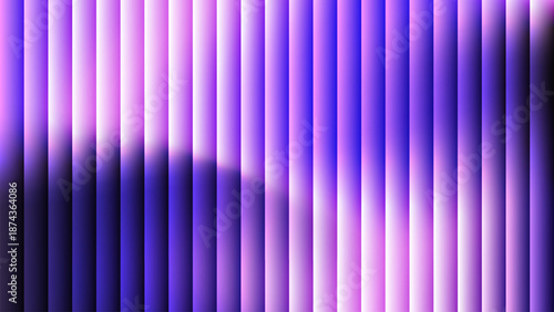 Abstract purple glass and fractal vertical lines with digital neon glowing background