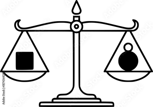 Legal System Justice Balance Vector Symbol