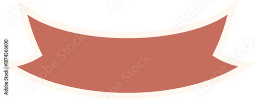 Beige Swirl Ribbon Banner Illustration vector shape