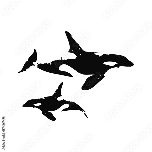 Black and white vintage illustration of martial arts fighting retro vintage vector art