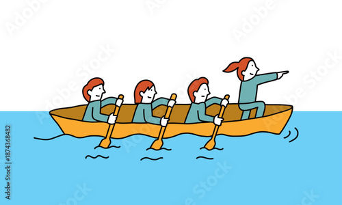 ビジョンを共有し進む組織とリーダー　方向性を示すリーダーと目標達成に向けて力を合わせるチーム