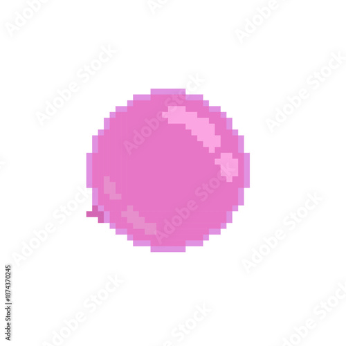 blowing bubble gum pixel art