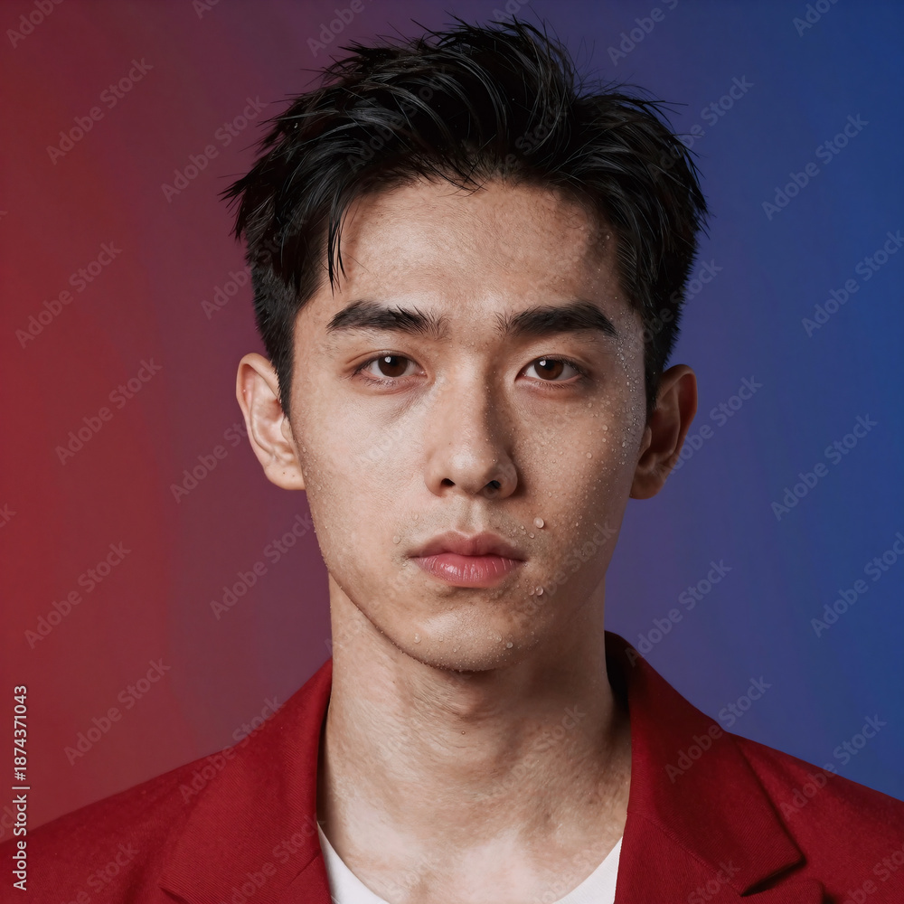 Fototapeta premium A red and blue gradient backdrop