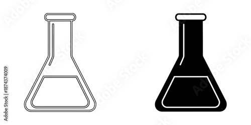 Medical and laboratory icon with outline and solid styles, isolated vector illustration of healthcare, science, and diagnostic equipment.