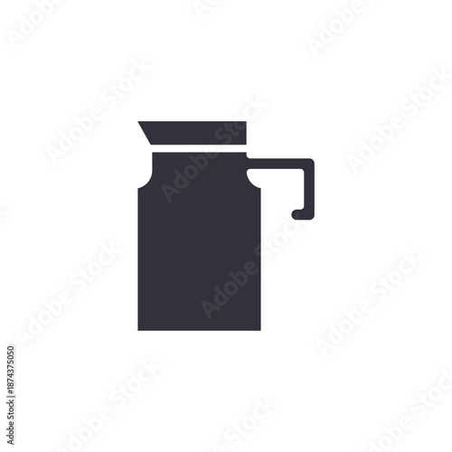 Milk or tea pitcher icon representing beverage serving container and Cafe drink preparation equipment.