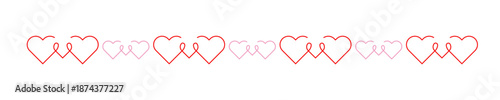 Design of banner with hearts. Mother’s Day, Women’s Day, and Valentine’s Day decorations. Vector