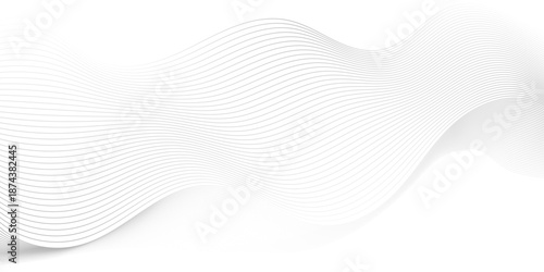 Vector wave digital white and gray gradient blend futuristic technology. flow tech transparent line stripe energy connection web music and sound. beautiful dynamic smooth space texture background.