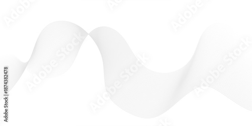 Vector sound wave digital white, gray gradient blend futuristic technology. flow tech transparent line stripe energy connection web music noise. beautiful dynamic smooth space texture background.