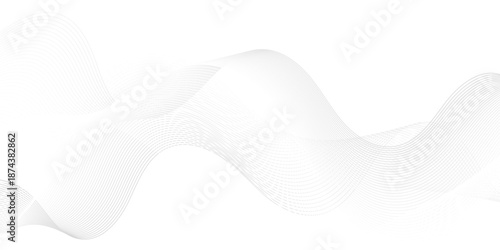 Vector sound wave digital white, gray gradient blend futuristic technology. flow tech transparent line stripe energy connection web music noise. beautiful dynamic smooth space texture background.