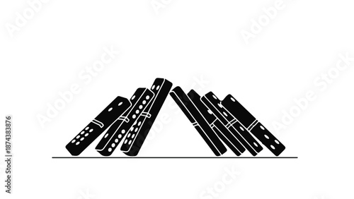 Pile of black computer keyboards on white background