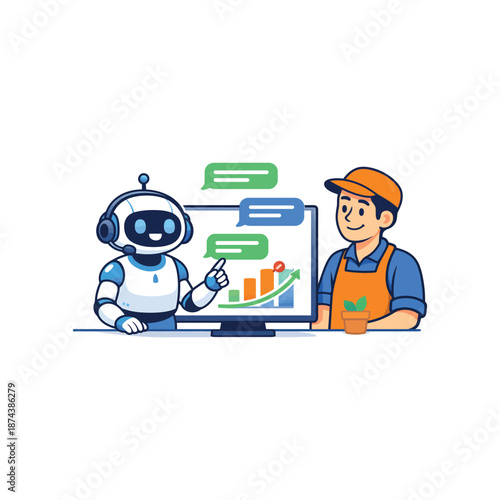 AI support assistant helping a business