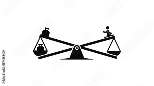 Balanced scales with money and clock on each side