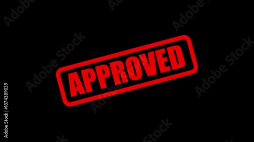 approved rubber stamp animation 4k resolution. 