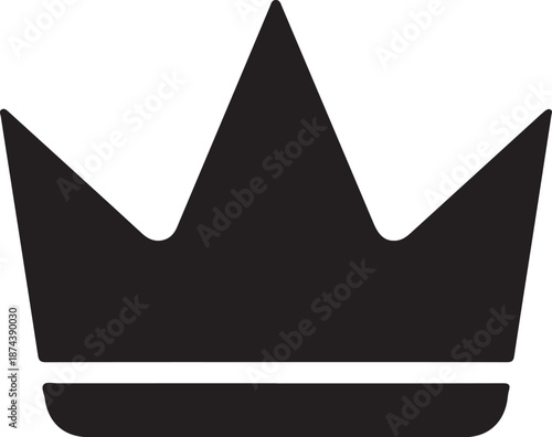 Royal Crown Silhouette Icon
Simple Black Crown Symbol Design
King or Queen Crown Minimal Silhouette
