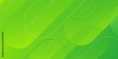 Bright abstract background with rounded diagonal lines on a green gradient. Modern and energetic futuristic design, perfect for technology, business, and web themes.