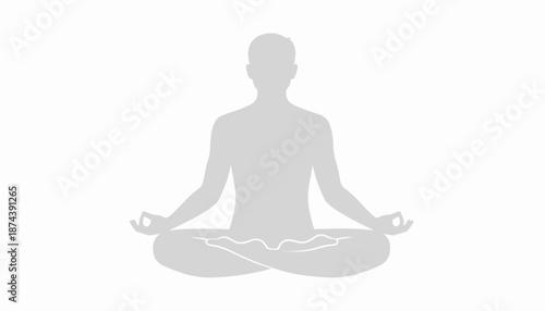A person practicing yoga in a serene environment, seated in lotus position with hands in mudra, surrounded by calmness and tranquility