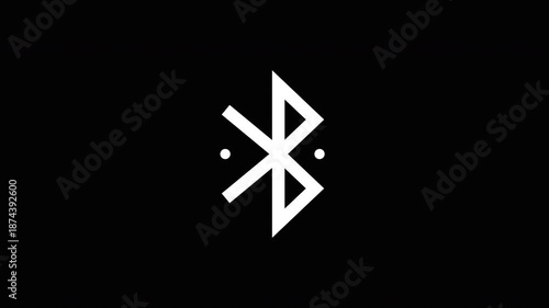 Bluetooth Logo Animation on transparent Background.