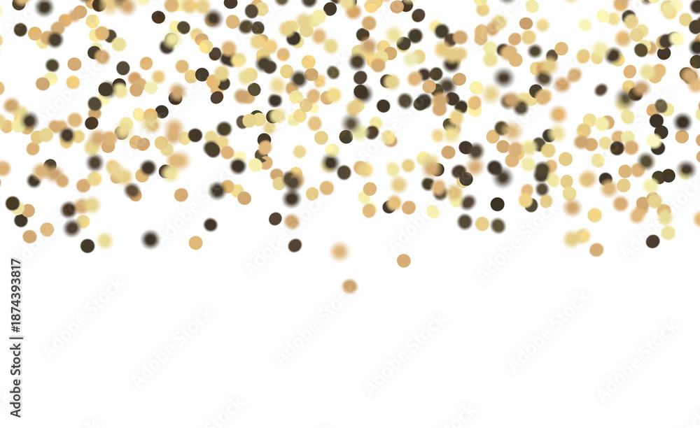 Fototapeta premium Elegant gold confetti bokeh abstract background. Perfect for celebrations, holidays, parties, and fe