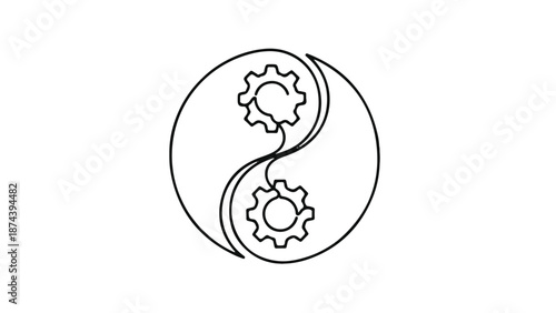 Harmonious balance of mechanical gears in circular design