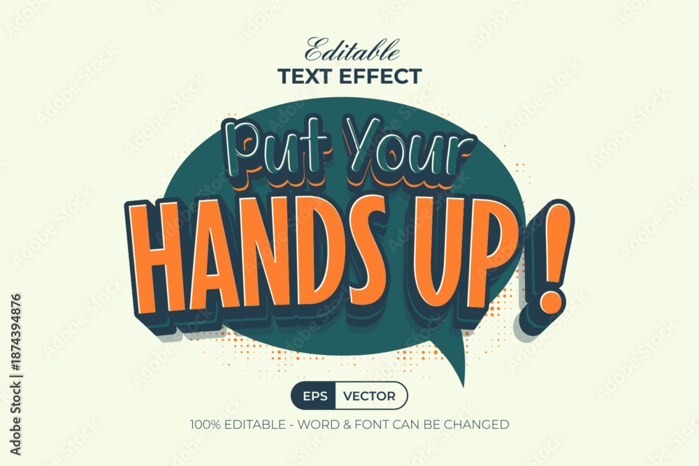 Naklejka premium Fun Text Effect Quote Sticker Style. Editable Text Effect.