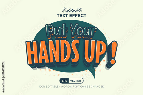 Fun Text Effect Quote Sticker Style. Editable Text Effect.