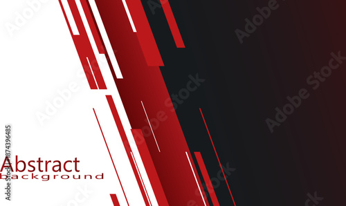 Abstract arrow, red white arrow curve geometric direction on white with blank space design modern futuristic background vector illustration.