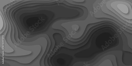 Abstract dynamic layout black papercut luxury diamond creative paper spiral background. vector natural shadow papercut web banner template diamond technology texture background.