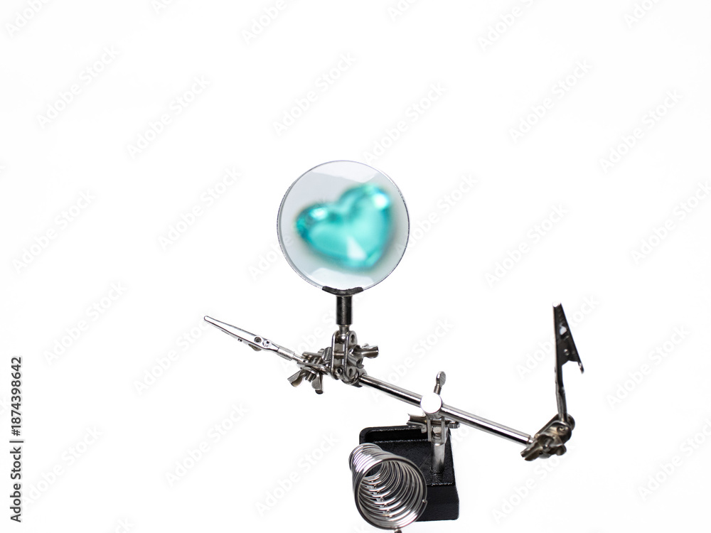 custom made wallpaper toronto digitalUnique Heart-Shaped Decorative Object with Stand and Round Base for Home or Office Decor Valentines Day white background