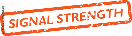 Signal strength indicator icon with orange grunge effect