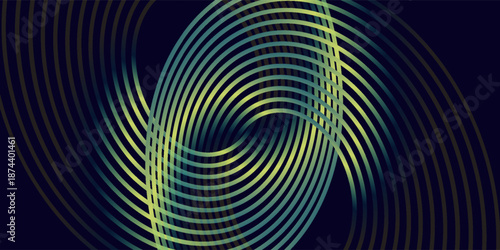 Abstract background with spiral circle lines, technology futuristic template. Vector illustration.