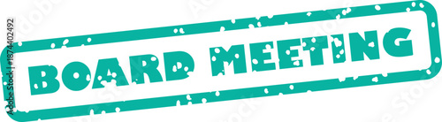 Teal board meeting rubber stamp graphic element