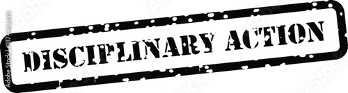disciplinary action rubber stamp seal