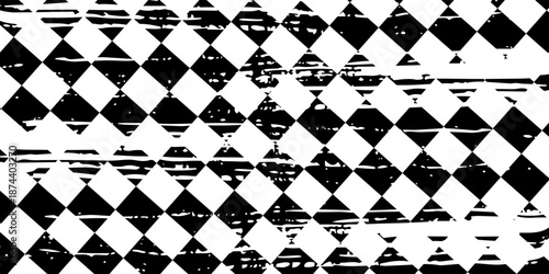 Race flag grunge background, car rally or motocross finish flag with vector checker pattern. Grunge race flag for car racing sport or bike speedway, motorsport