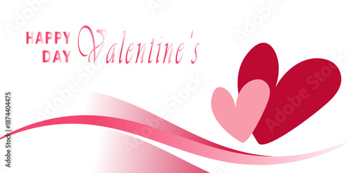 Realistic pink with heart shaped background for valentine's day banner. Valentine's day EPS10, WEBSITE