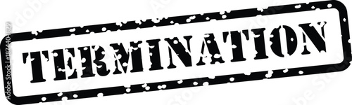 grungy termination rubber stamp