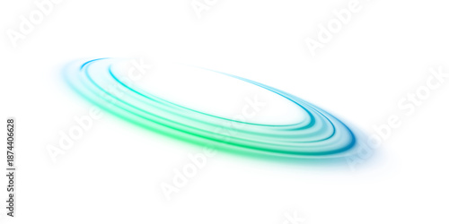 Neon blue laser lines create speed motion on a city road and highway traffic. Glowing dynamic light trails form wave energy swirl. Futuristic dynamic vector illustration PNG.