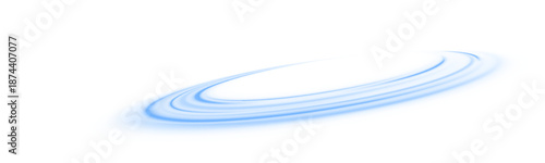 Futuristic blue neon speed lines flow along a city highway road. Laser light trails build dynamic wave motion, energy swirl, and traffic movement. Abstract vector illustration PNG.