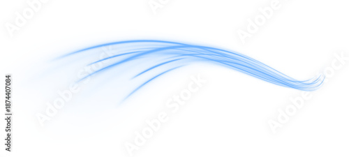 Futuristic city highway traffic visualized with neon blue laser lines. Speed motion, dynamic light trails, wave energy swirl, and glowing flow. Abstract vector illustration PNG.