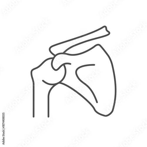 Shoulder joint line outline icon