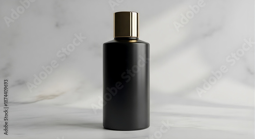Black Cosmetic Bottle Mockup– Luxury Beauty Product