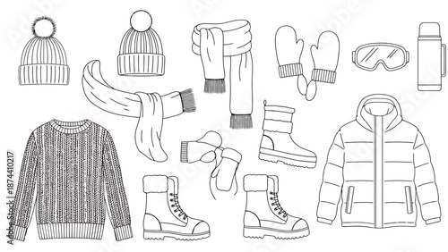 Winter Clothing And Accessories Collection For Cold Weather Activities And Outdoor Adventures Offering Warmth And Style For Travel And Recreation