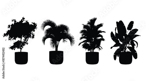Set of eight black business and growth icons isolated on transparent background successful development concept