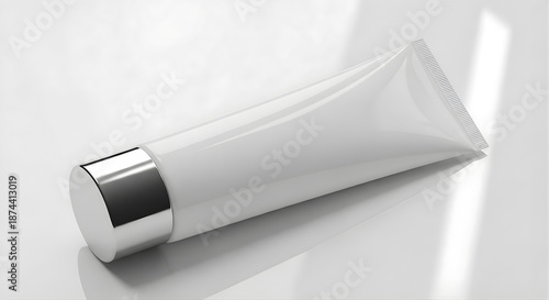 White Cosmetic Cream Tube – Skincare Product Mockup