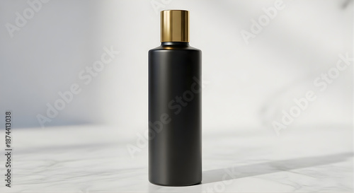 Black Cosmetic Bottle Mockup– Luxury Beauty Product