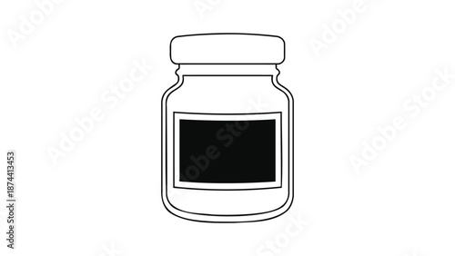 Jar line art illustration