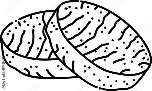 Sweet dried dates with texture and natural pattern illustration, healthy snack and fruit symbol