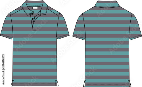 polo shirt vector mockup, polo shirt design, polo flat sketch