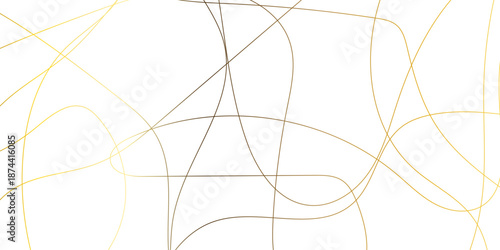 Chaotic random lines abstract geometric pattern vector background. Vector background with stripes salmon.  modern wavy stripes on white background isolated. Decorative golden pattern with tangled .