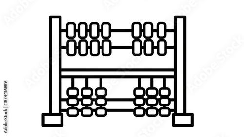 Abacus icon vector illustration isolated on a white background