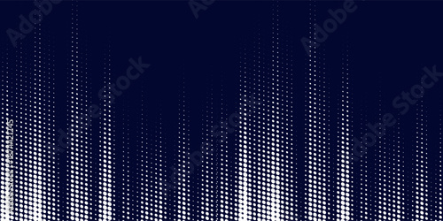 Seamless geometric pattern. Modern ornament with navy blue dotted elements. Geometric abstract pattern